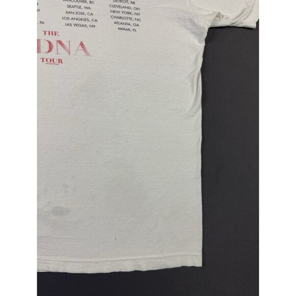 Vintage Y2K Madonna MDNA Tour 2012 White Pop Music Concert Faded White XL Rare - Picture 14 of 16